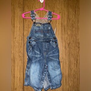 12 months blue, jean overalls